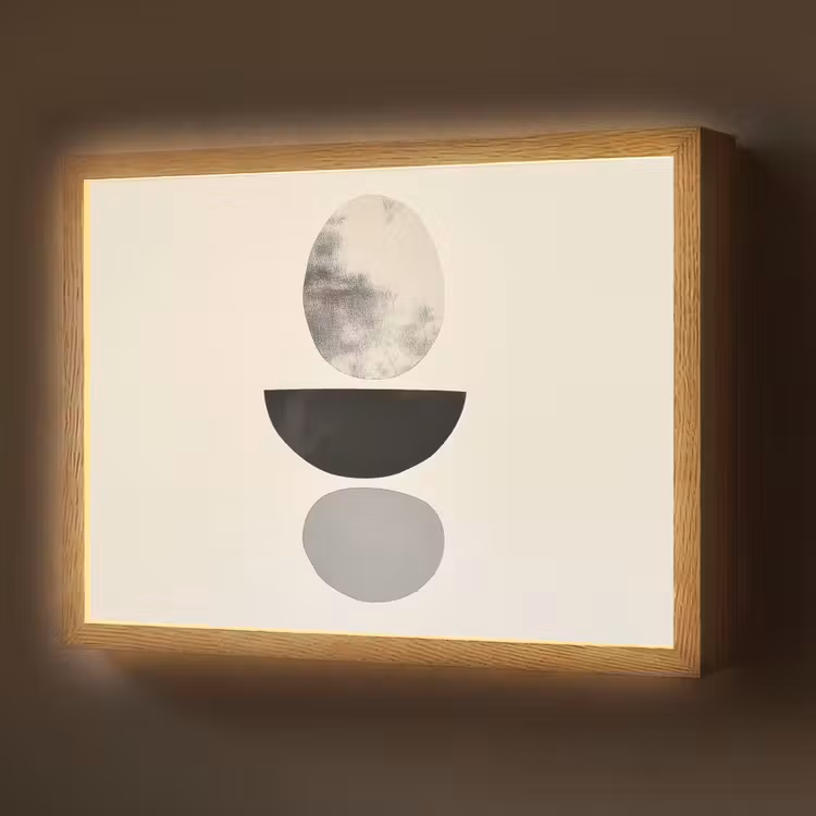 Lightbox - Wandlamp - Beige - Japandi - Wabi sabi — 1