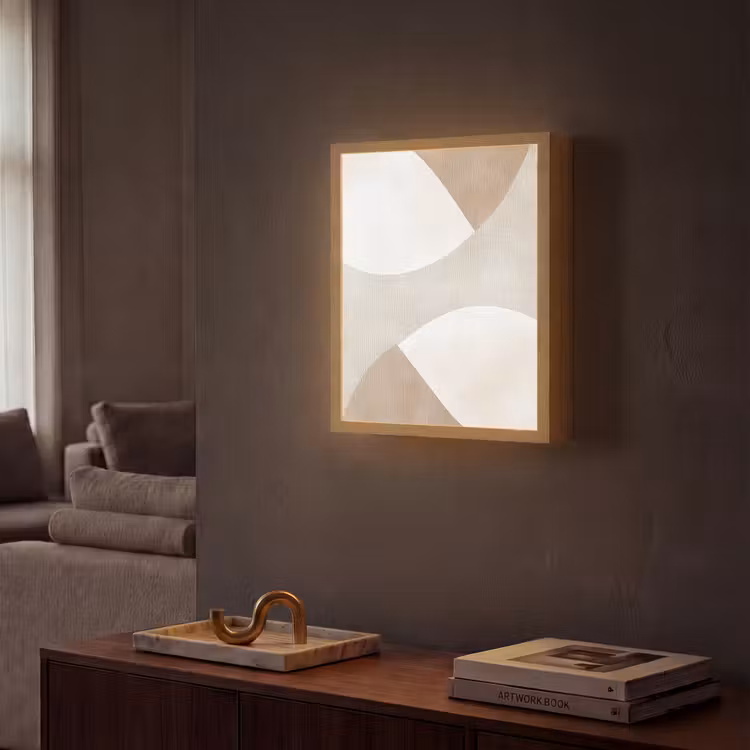 Lightbox - Wandlamp - Bruin - Japandi - Abstract — 2
