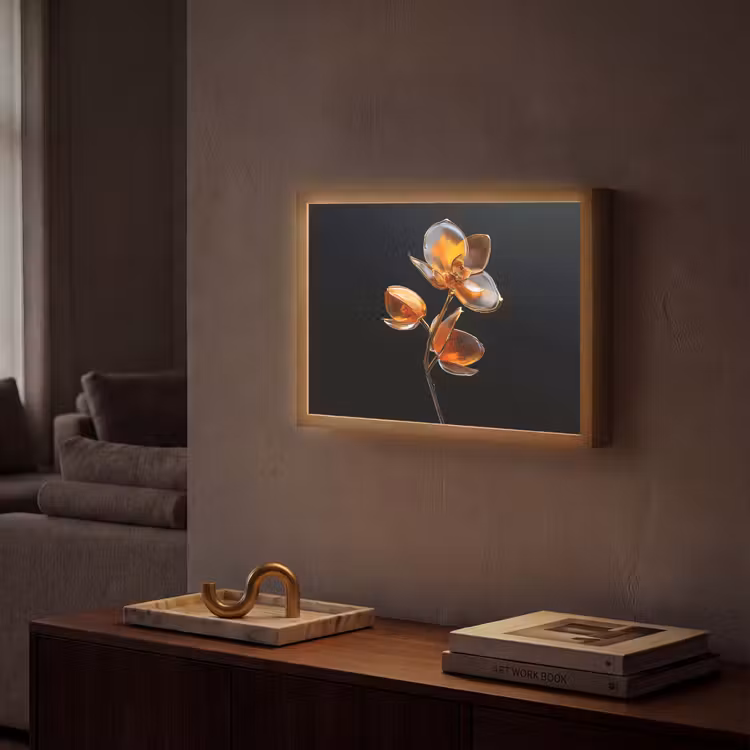 Lightbox - Wandlamp - Bloem - Orchidee - Oranje — 2