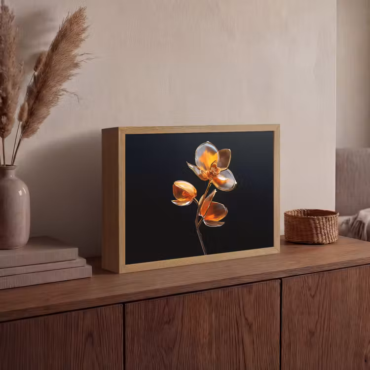 Lightbox - Wandlamp - Bloem - Orchidee - Oranje — 4