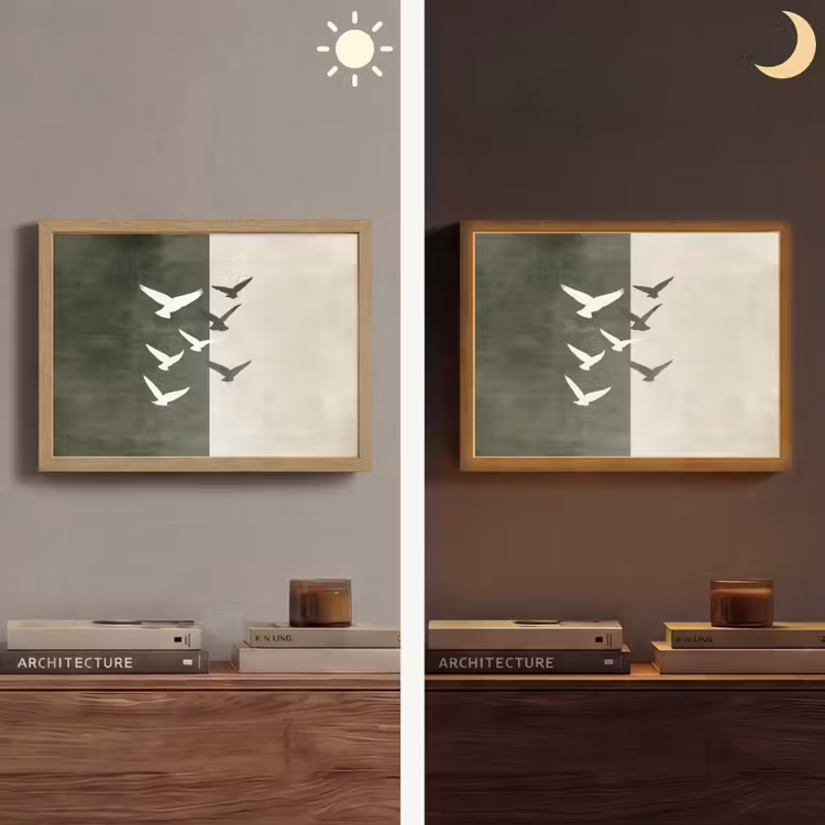 Lightbox - Wandlamp - Japandi - Vogel - Groen — 6
