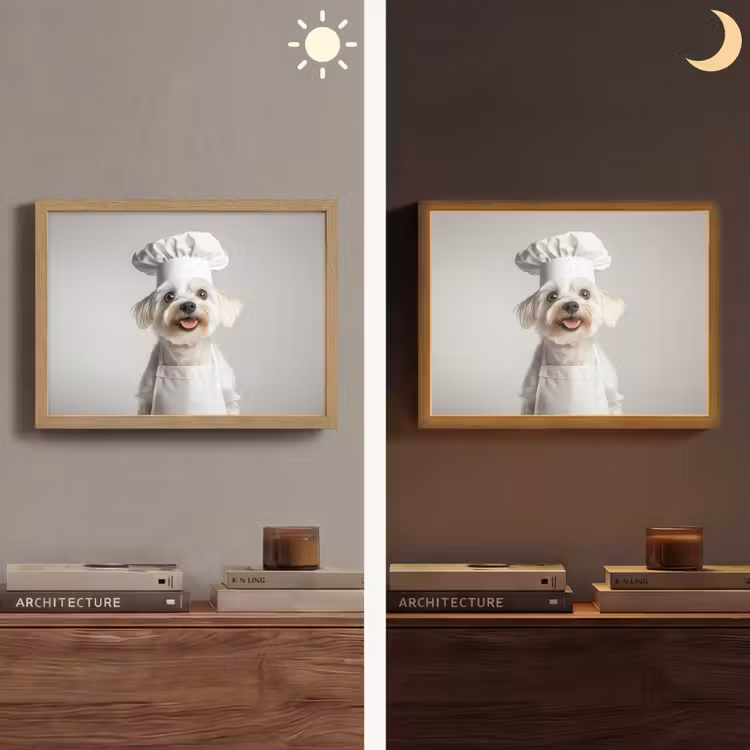 Lightbox - Wandlamp - Hond - Wit - Kok — 6