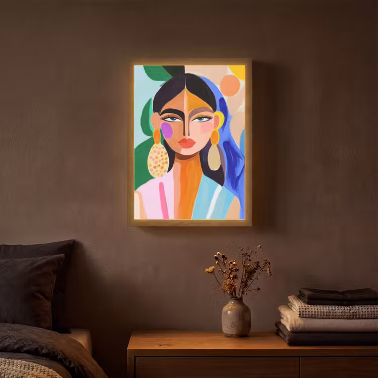 Lightbox - Wandlamp - Portret - Vrouw - Modern — 3