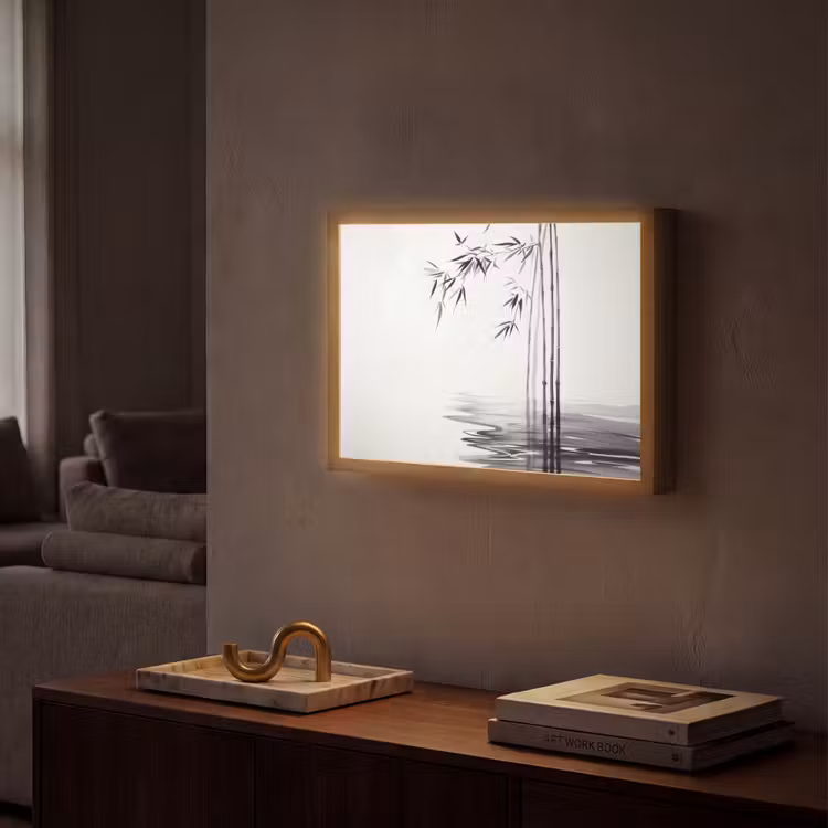 Lightbox - Wandlamp - Bamboestammen - Water - Minimalistisch - Wit — 2