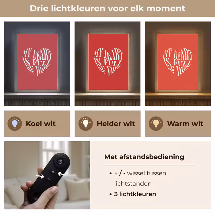 Lightbox - Wandlamp - Rood - Hart- Tekst - Valentijn — 7