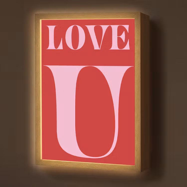 Lightbox - Wandlamp - Rood - Love - Valentijn - Roze — 1