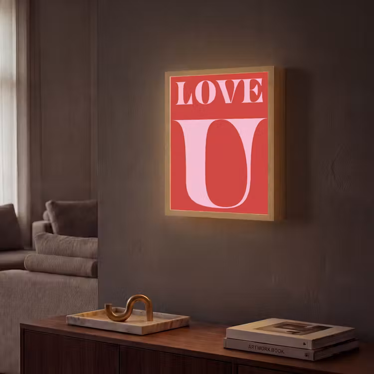 Lightbox - Wandlamp - Rood - Love - Valentijn - Roze — 2