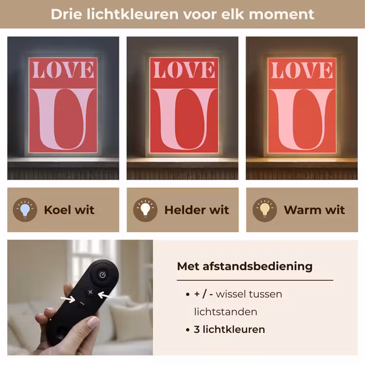 Lightbox - Wandlamp - Rood - Love - Valentijn - Roze — 7