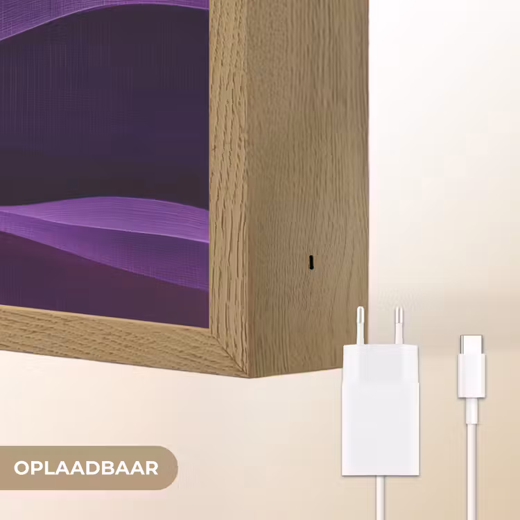Lightbox - Wandlamp - Golven - Abstract - Paars — 6