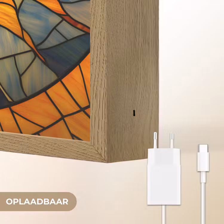 Lightbox - Wandlamp - Mozaïek - Zon - Geel - Cirkel — 6