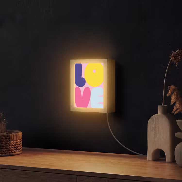 Lightbox - Wandlamp - Love - Valentijn - Kleurrijk — 2