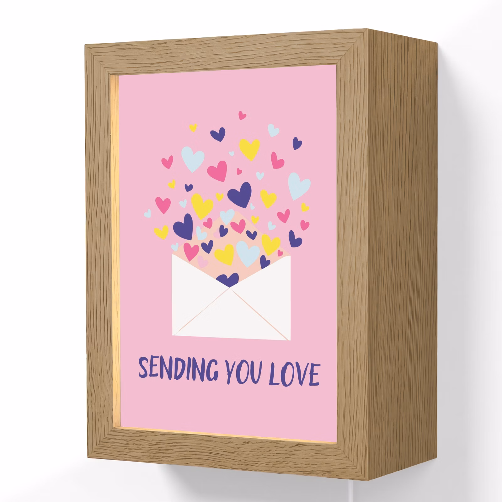Lightbox - Wandlamp - Envelop - Love - Hartjes - Valentijn — 1