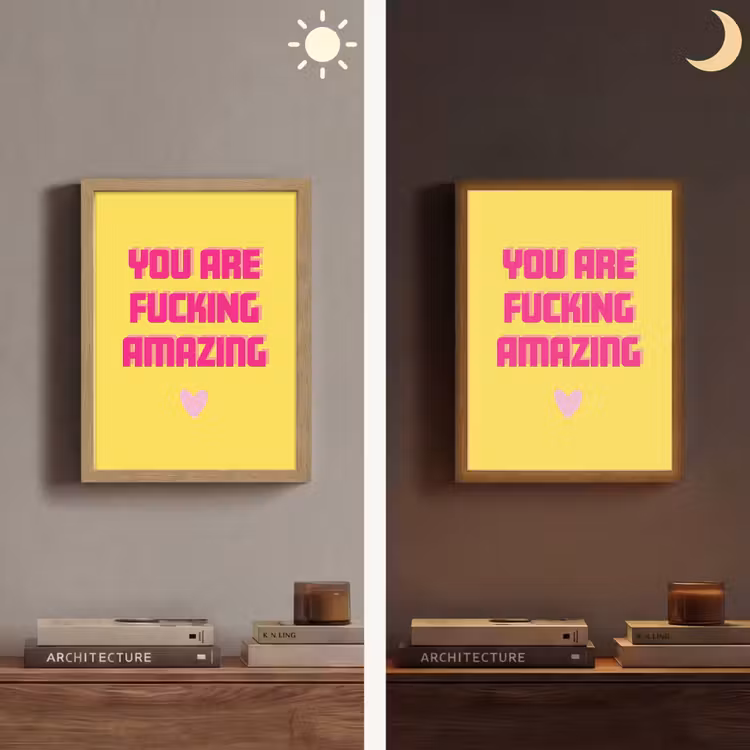 Lightbox - Wandlamp - Geel - Valentijn - Tekst — 5