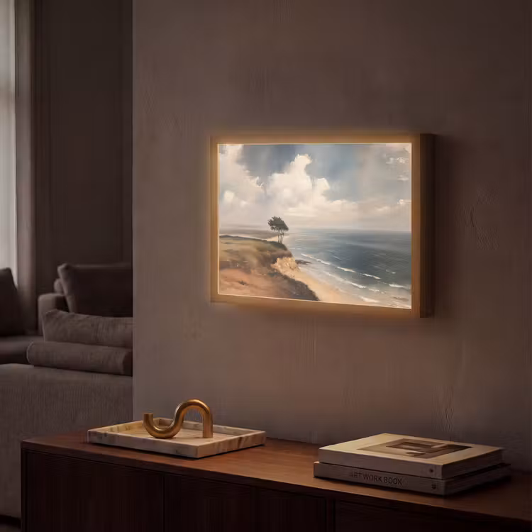 Lightbox - Wandlamp - Klif - Zee - Boom — 2