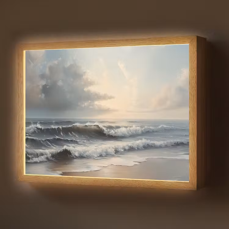 Lightbox - Wandlamp - Strand - Zee - Zonsondergang — 1