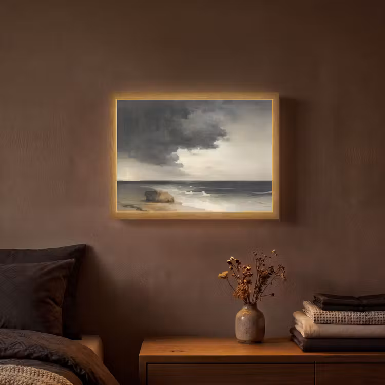 Lightbox - Wandlamp - Kust - Golven - Rots - Storm — 3