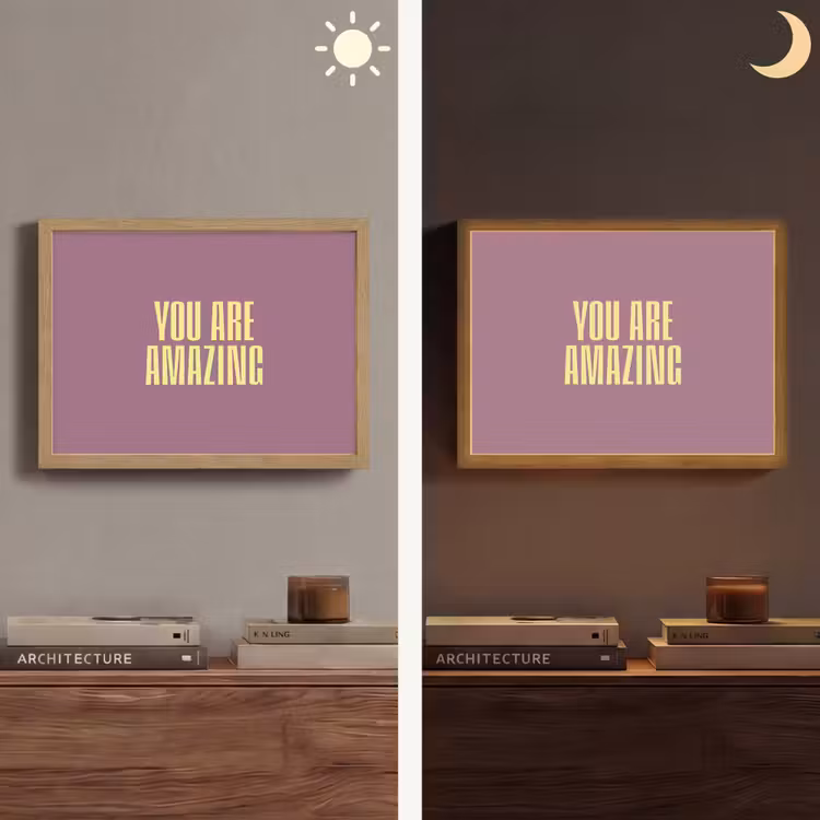 Lightbox - Wandlamp - Tekst - Paars - Amazing — 6