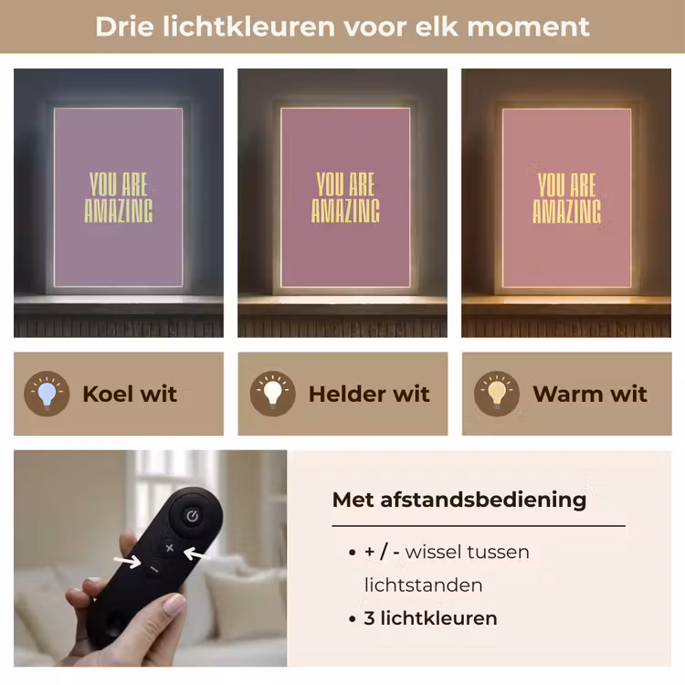 Lightbox - Wandlamp - Tekst - Paars - Amazing — 7