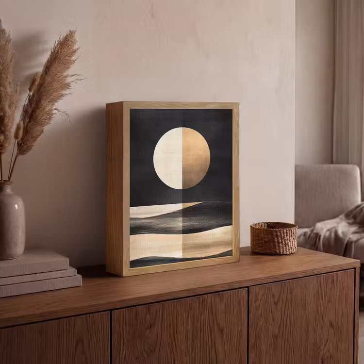 Lightbox - Wandlamp - Maan - Cirkel - Goud — 4