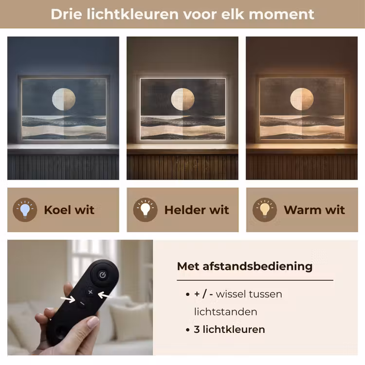 Lightbox - Wandlamp - Maan - Cirkel - Goud — 8