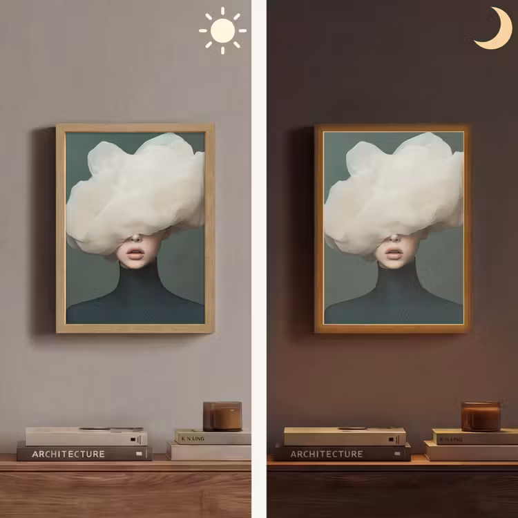 Lightbox - Wandlamp - Hoed - Vrouw - Beige — 5