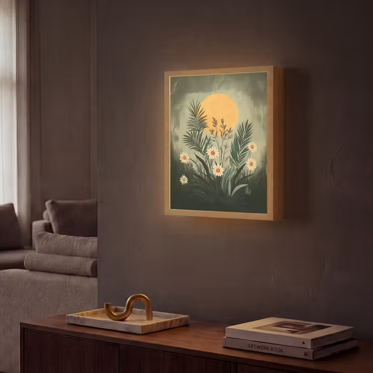 Lightbox - Wandlamp - Bloemen - Bladeren - Zon - Groen — 2