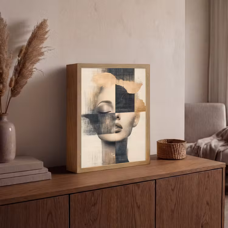 Lightbox - Wandlamp - Goud - Vrouw - Rechthoeken — 4