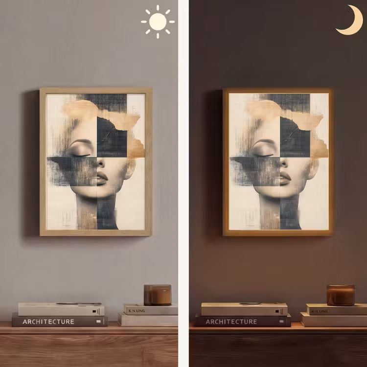 Lightbox - Wandlamp - Goud - Vrouw - Rechthoeken — 5