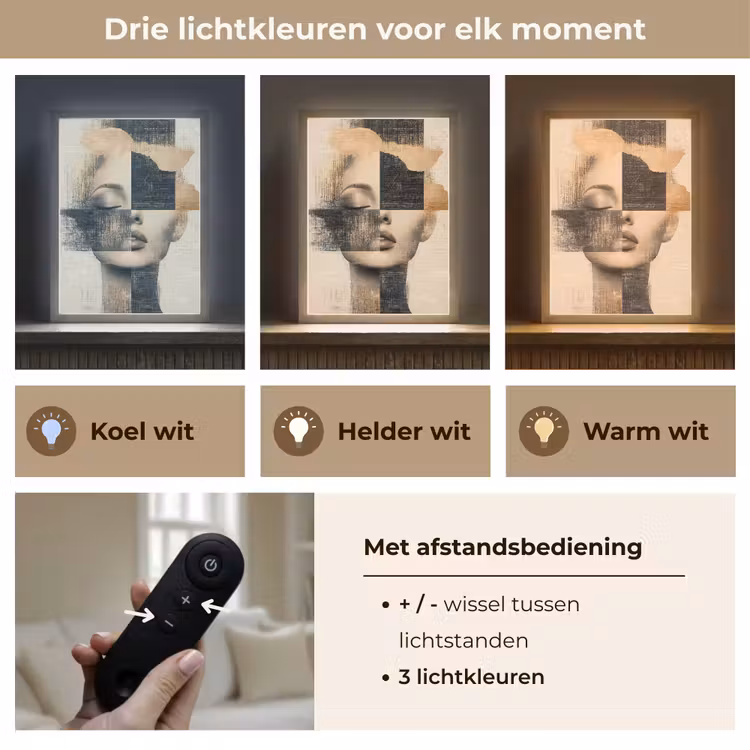 Lightbox - Wandlamp - Goud - Vrouw - Rechthoeken — 7