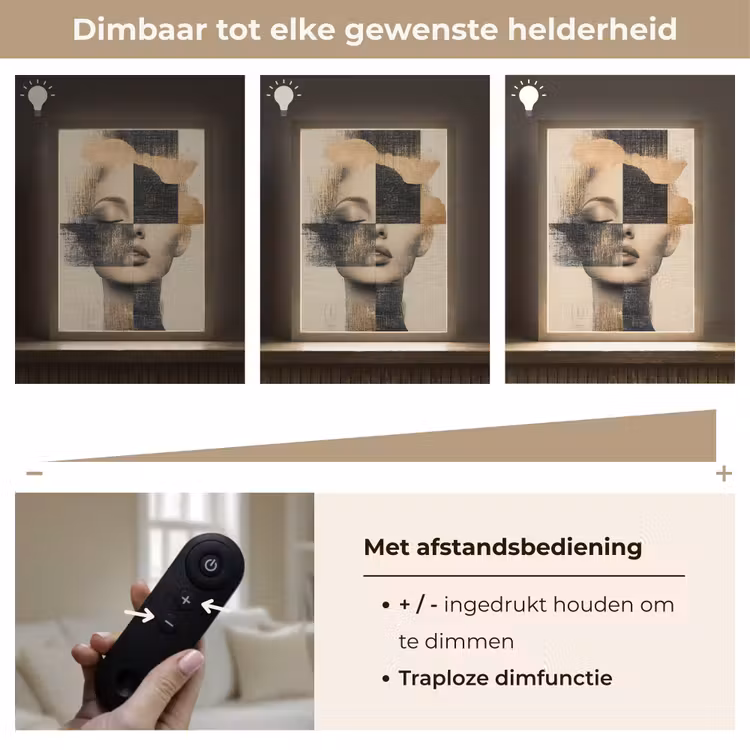 Lightbox - Wandlamp - Goud - Vrouw - Rechthoeken — 8