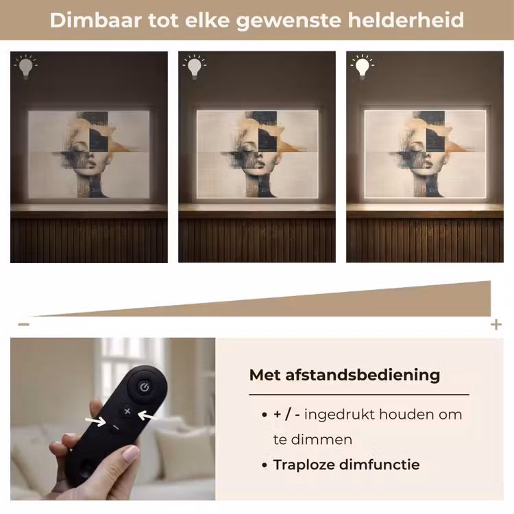 Lightbox - Wandlamp - Goud - Vrouw - Rechthoeken — 9