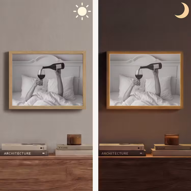 Lightbox - Wandlamp - Lakens - Armen - Wijn - Glas — 6