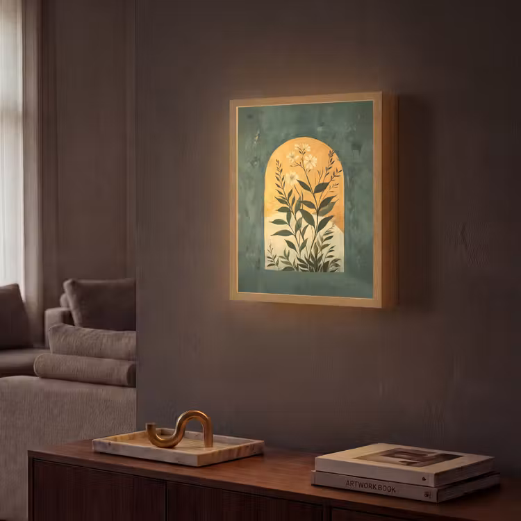 Lightbox - Wandlamp - Plant - Bloemen - Wit — 2