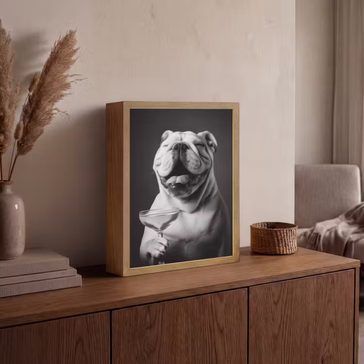 Lightbox - Wandlamp - Buldog - Hond - Glas — 4