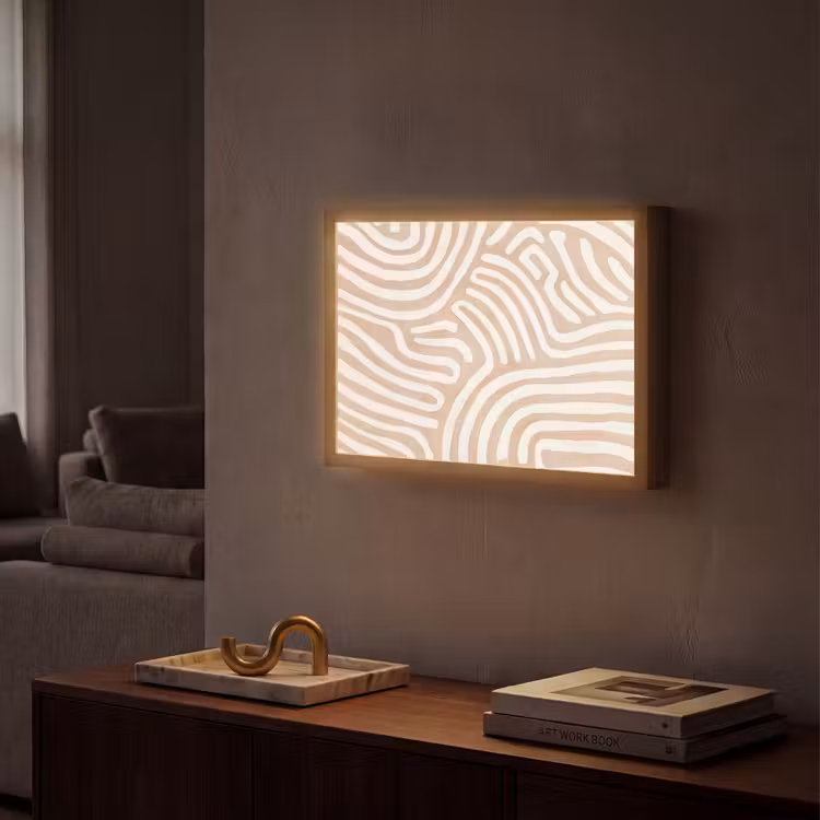 Lightbox - Wandlamp - Beige - Aardspatroon — 2