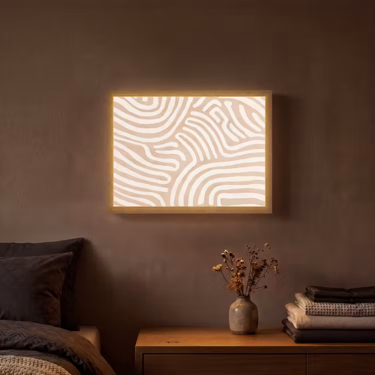 Lightbox - Wandlamp - Beige - Aardspatroon — 3