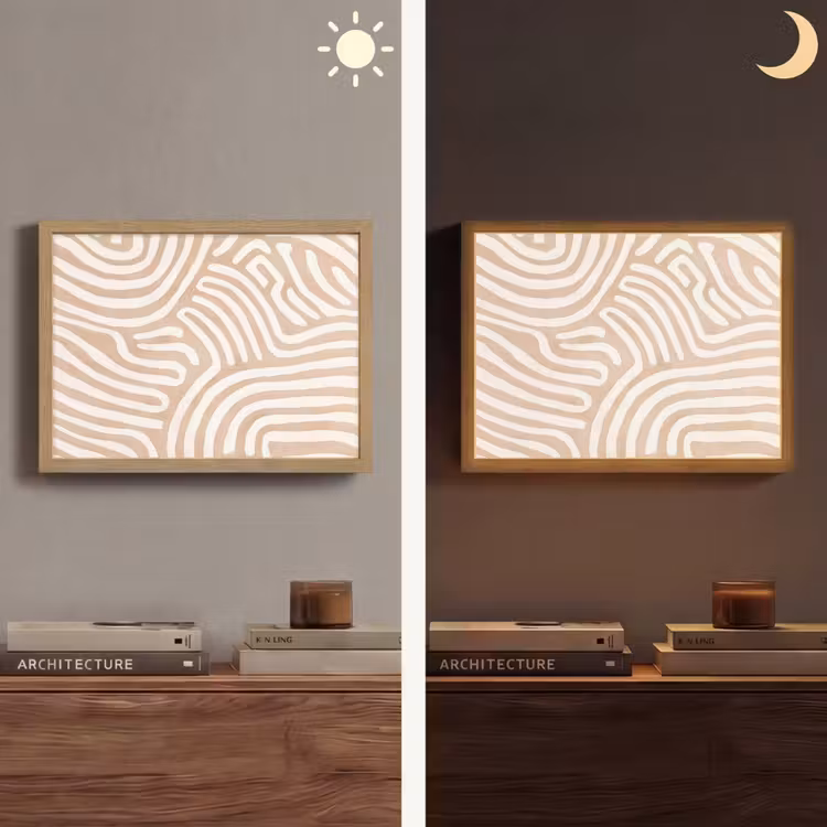 Lightbox - Wandlamp - Beige - Aardspatroon — 6