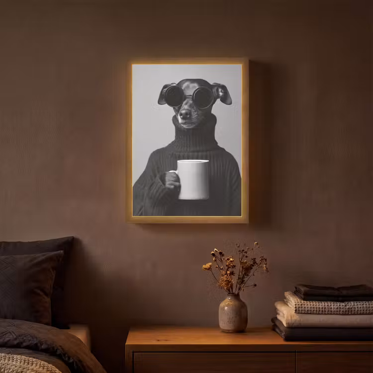 Lightbox - Wandlamp - Coltrui - Hond - Bril - Mok — 3
