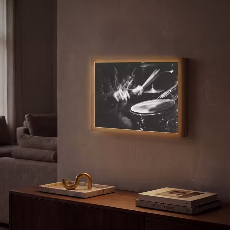 Lightbox - Wandlamp - Drummer - Zwart - Drumstel — 2