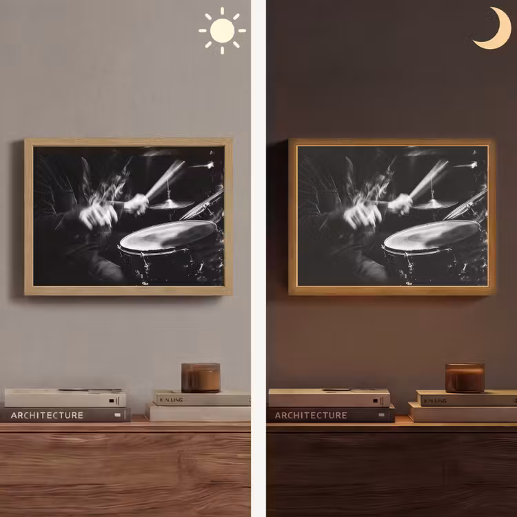 Lightbox - Wandlamp - Drummer - Zwart - Drumstel — 6