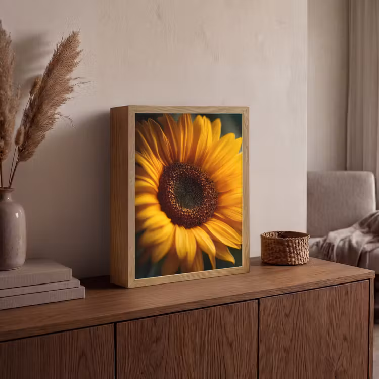 Lightbox - Wandlamp - Geel - Zonnebloem - Zomers — 4