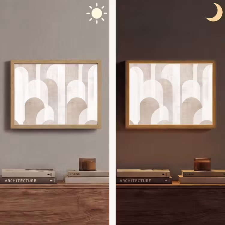 Lightbox - Wandlamp - Abstracte bogen - Modern - Beige — 6
