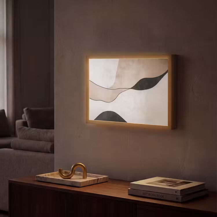 Lightbox - Wandlamp - Contourlijnen - Abstracte landschap — 2
