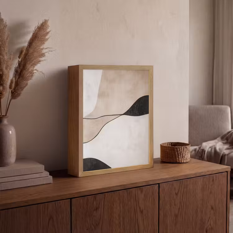 Lightbox - Wandlamp - Contourlijnen - Abstracte landschap — 4