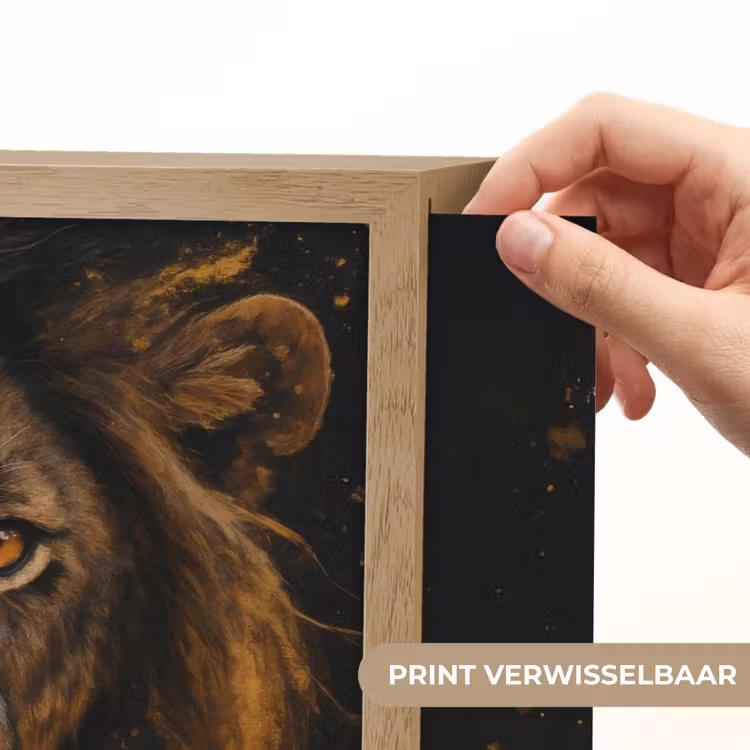 Lightbox - Wandlamp - Leeuw - Goud - Druppels — 5