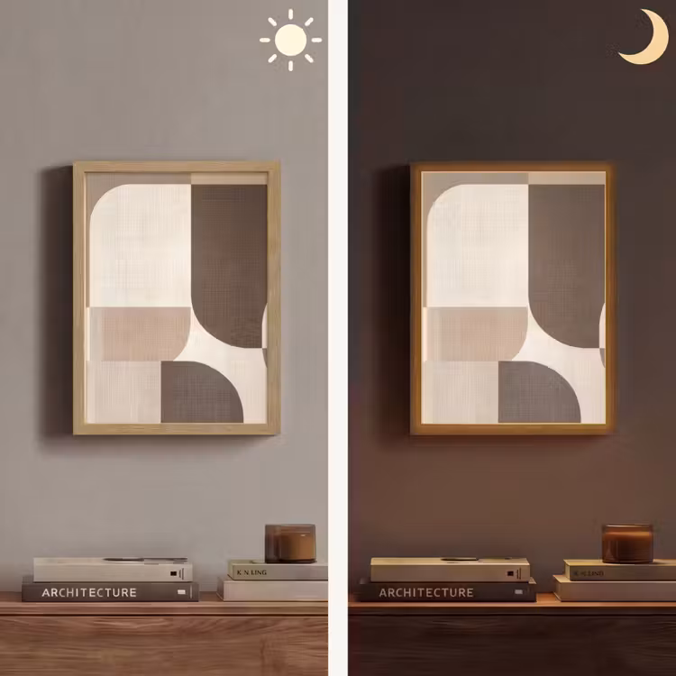 Lightbox - Wandlamp - Geometrisch - Geweven structuur - Modern — 5