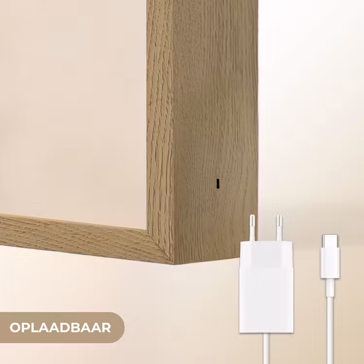 Lightbox - Wandlamp - Grafisch gebogen motief - Beige — 7