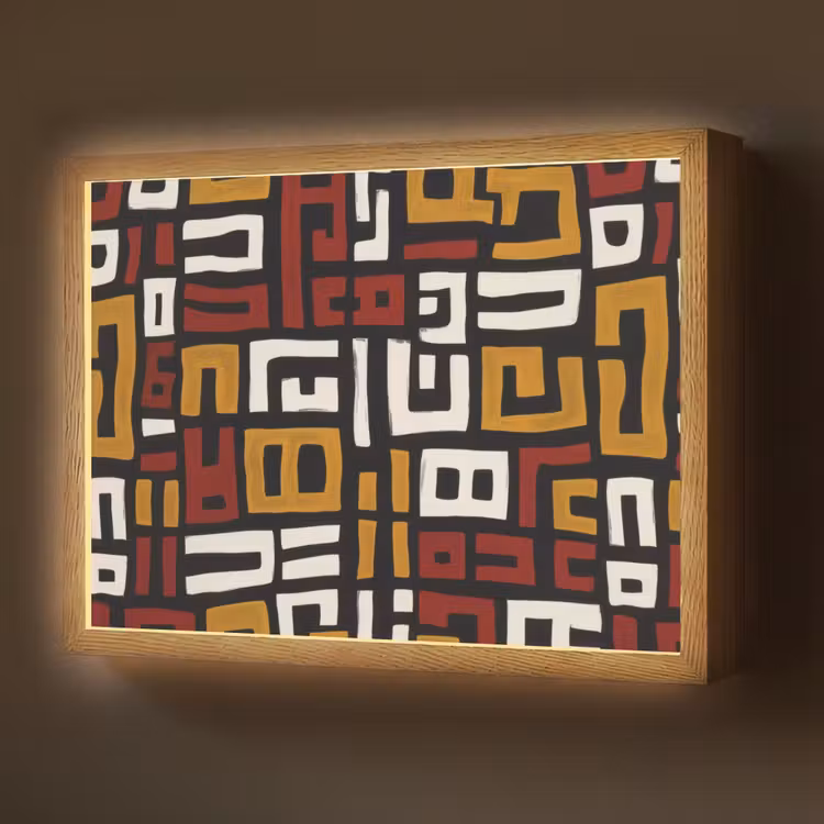 Lightbox - Wandlamp - Abstract - Patroon - Rood — 1