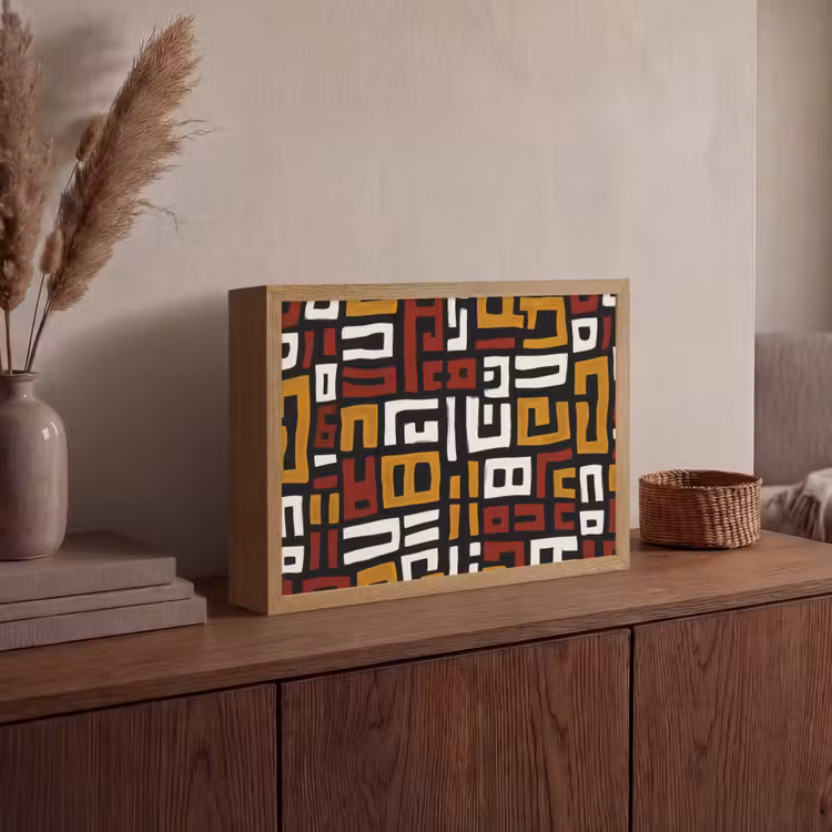 Lightbox - Wandlamp - Abstract - Patroon - Rood — 4