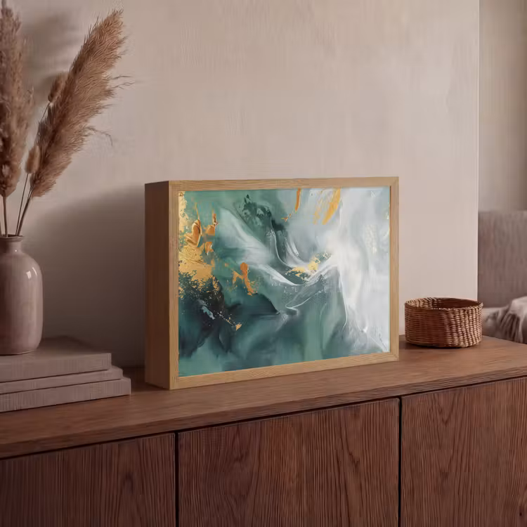 Lightbox - Wandlamp - Groen - Modern - Marmer - Abstract — 4